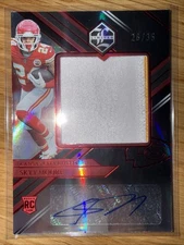 2022 Panini Limited SKYY MOORE Rookie Patch Auto Red RPA RC /35 Chiefs