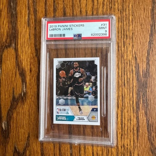 2019 Panini Sticker & Card Collection Album Stickers LeBron James #31 PSA 9 MINT