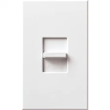 Lutron N-1000-WH Nova 1000W Incandescent / Halogen Slide Dimmer White