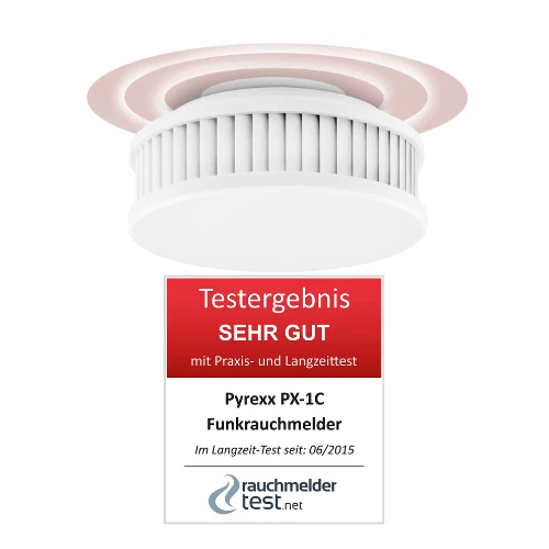 Pyrexx PX-1C Funk-Rauchmelder | 10 Jahre Batterie | Magnetpad | VdS geprüft - Bild 4 von 4