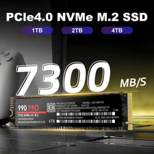 990 PRO NVMe M.2 SSD 1/2/4TB PCIe 4.0 High-Speed Laptop Upgrade USA