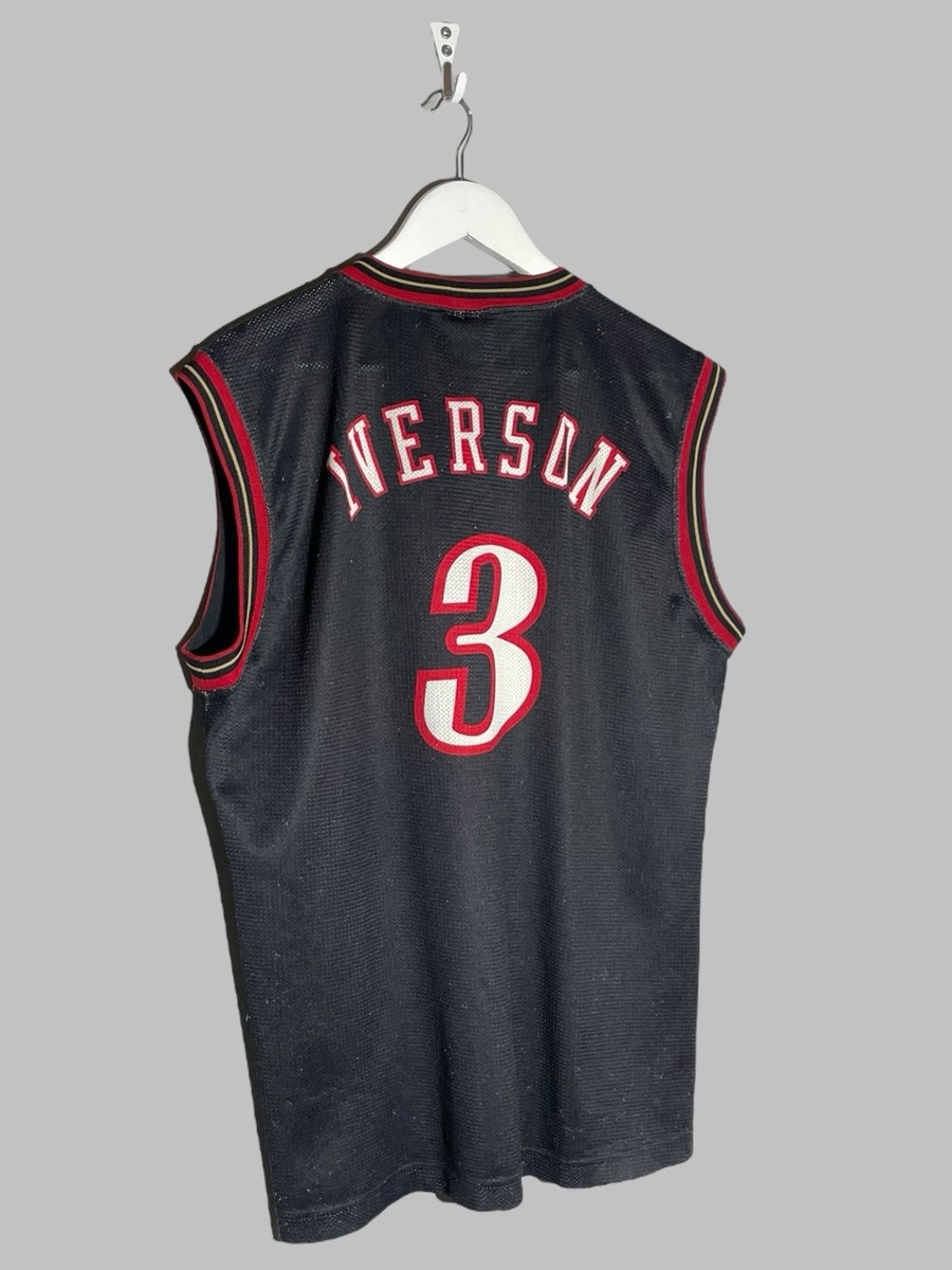 3 Iverson Philadelphia 76ers Sixers Champion NBA Basketball Jersey