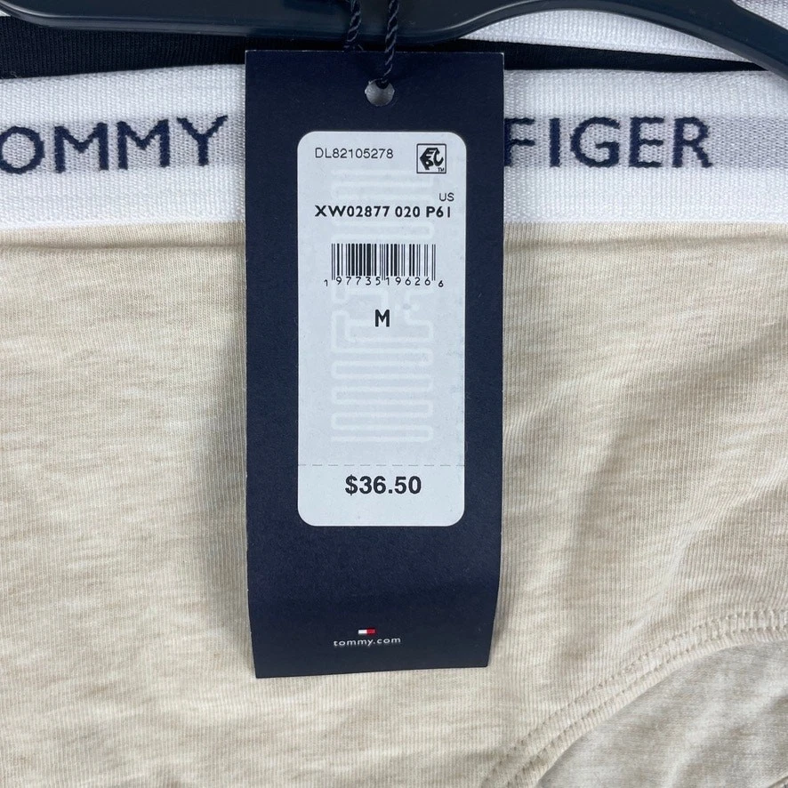 Tommy Hilfiger Mujer Gris Medio Negro Tostado Poliéster Ropa Interior Bragas 3PK Foto 3 de 4