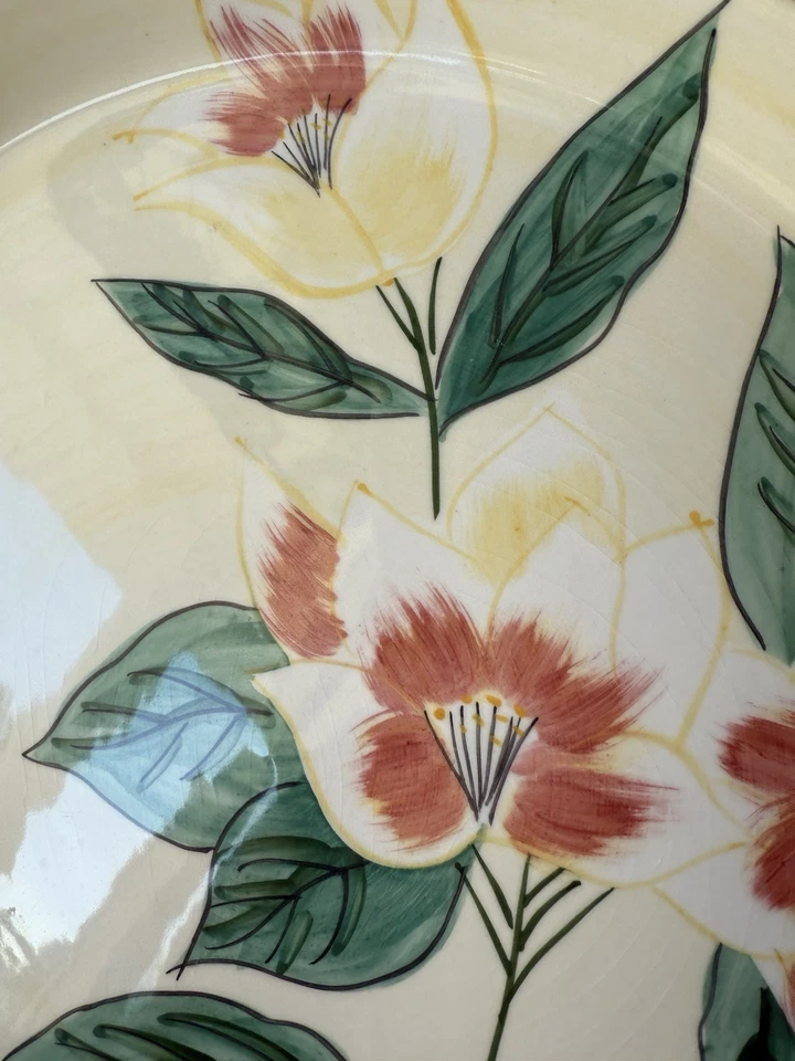 Bally's Casino Serving Platter Tunica MS Porcelain Ceramic Floral 10" Diameter - Image 4 of 4