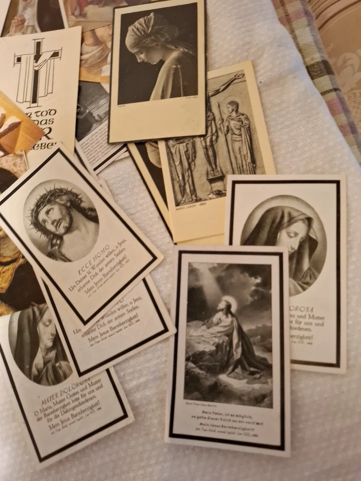 Konvolut alter Totenzettel 50er bis 70er Jahre - Bild 4 von 4