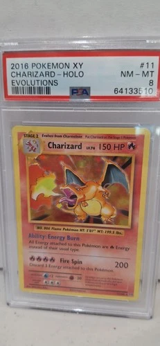 Pokemon -Charizard - Holo  #11 - XY Evolutions 2016 - PSA 8