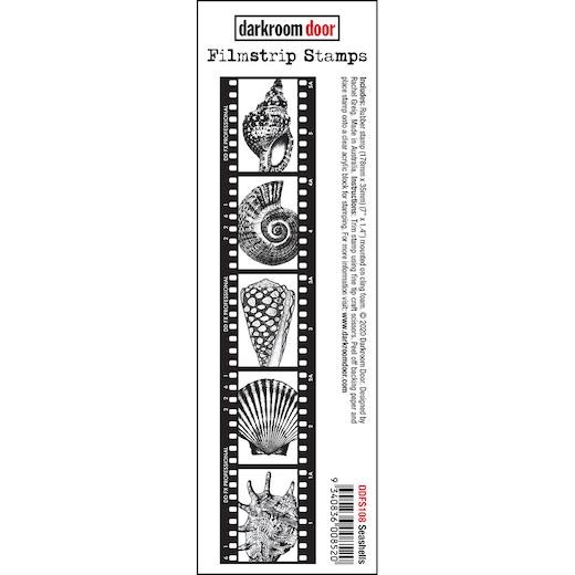 Darkroom Door Filmstrip Cling Rubber Stamp - DDFS108 Seashells