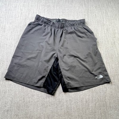 North Face Flash Dry Shorts Mens M Gray Compression Lined Athletic Outdoor