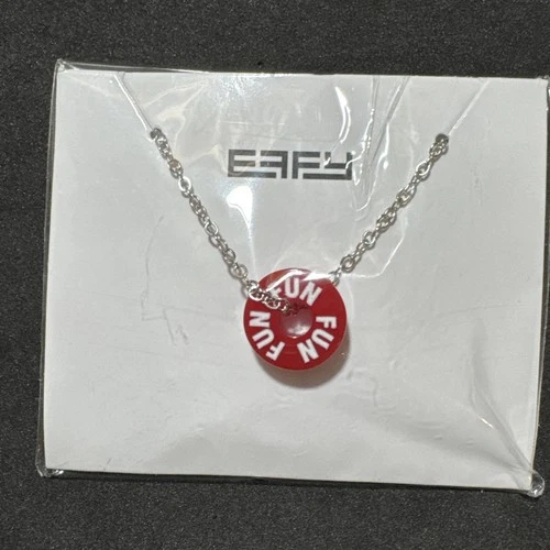 Effy Carnival Cruise Red FUN Ships Charm Barrel Pendant Necklace Silver-tone 21"