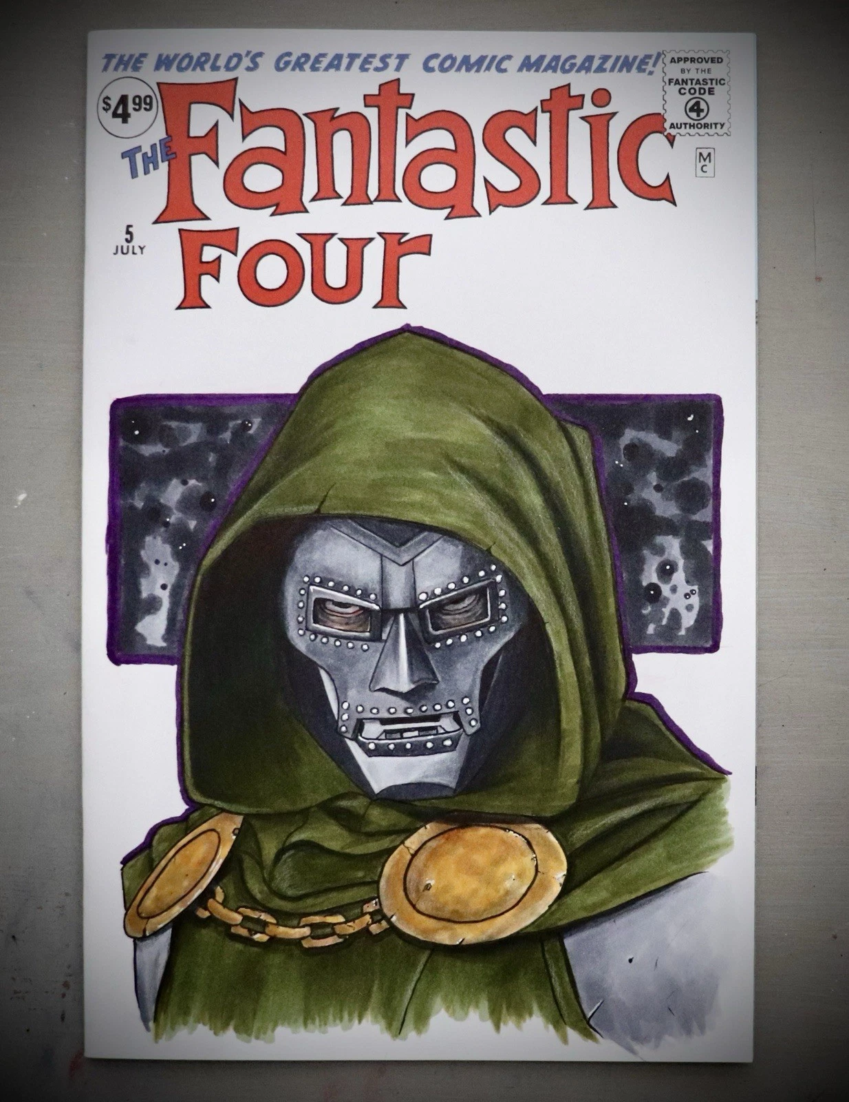 Doctor Doom Original Blank Sketch Cover Comic Art Fantastic Four Marvel MCU DC
Opens in a new window