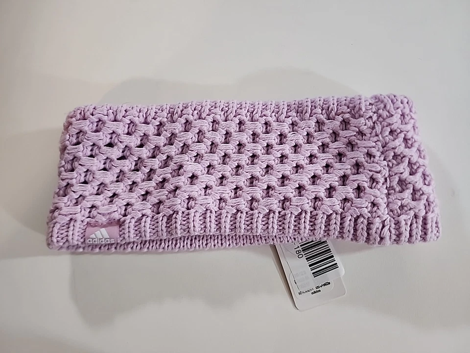 adidas Women's Crestline Knit Fleece Lined Headband Orchid Fusion Purple OS - Image 2 of 3