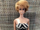 Vintage 1960's Mattel Bubble Cut Strawberry Blonde with rare white lipstick