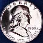 1959 Franklin Silver Half Dollar Ch Proof