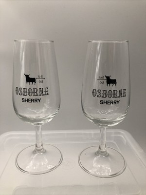 2 Osborne Brandy Gläser, Stier,  Schnapsglas 5 cl Spanien, Bar, 2 Stück  Sammler