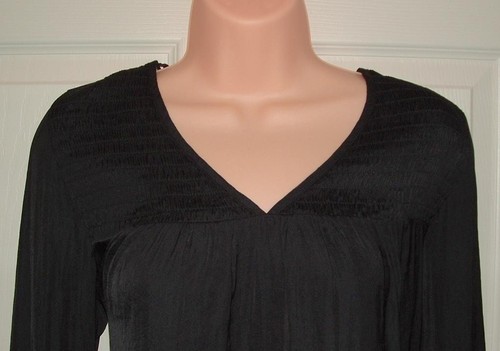 NEU NEU MIT ETIKETT schwarz Gr. Small Freizeit oder Kleid seidig geräumig bequem Shirt KNOX ROSE - Bild 2 von 3