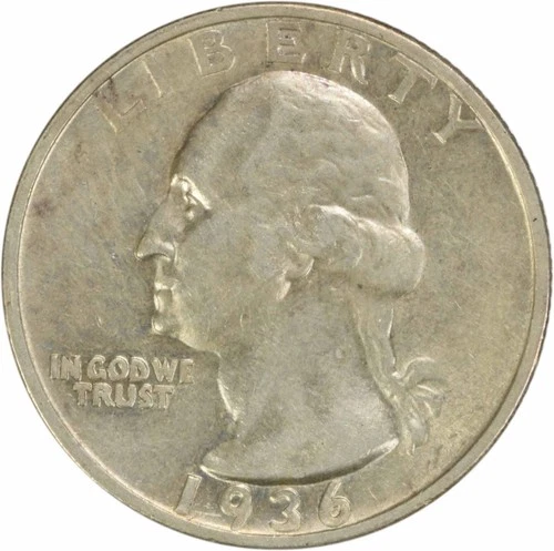 1936-S Washington Silver Quarter AU Uncertified #1156