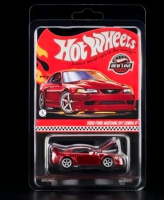 In hand Hot Wheels RLC 2000 Ford Mustang SVT Cobra R Spectraflame Red New