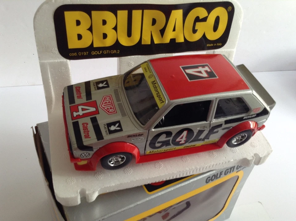 🔥Lot vintage🚗 BBURAGO GOLF GTI GR 2 1:24 🍂 SPETTACOLARE 🍂☕ - Immagine 4 di 4