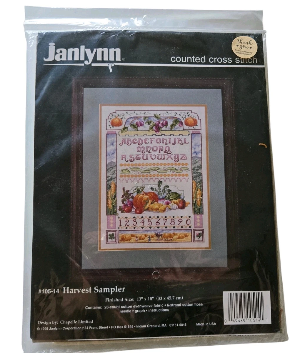 Janlynn Harvest Sampler Counted Cross Stitch Kit 105-14