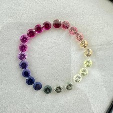 5.00 mm Natural Rainbow Sapphire Round Shape 22 pcs Stunning Loose Gemstone