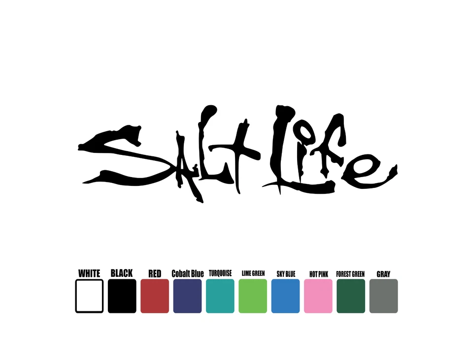 Calcomanía de vinilo Salt Life troquelada deportes acuáticos navegación surf coche camión Foto 2 de 4