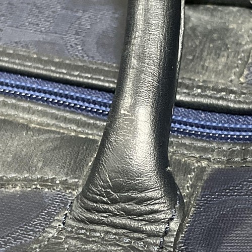Borsa Dior Trotter Boston in pelle pvc navy da viaggio usata - Foto 17 di 17
