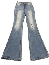 Shein Womens Wide Leg Jeans Stretch W28-29 L33 Mid Rise
