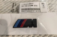 BMW M Logo Badge Genuine Gloss Black 51145A4B373
