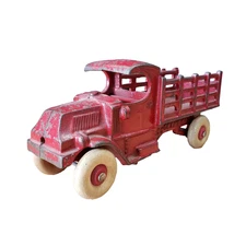 Antique Champion Cast Iron Mack C-Cab Stake Truck 7.5"