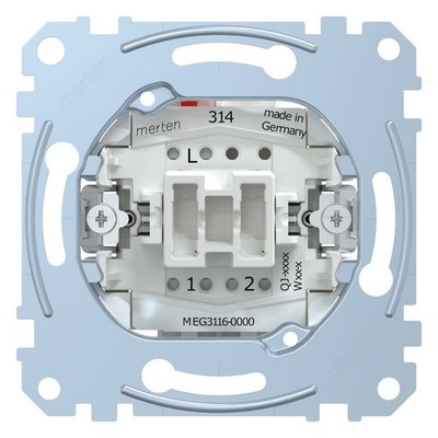 Schalter, Steckdosen, Rahmen, Wippen, Merten System M-Smart, Polarweiss glänzend