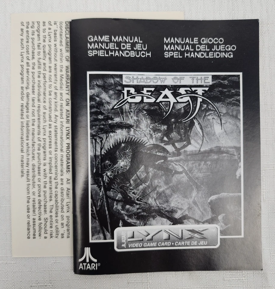 Shadow of the Beast - Atari Lynx Video Game Cartridge Complete with Manual & Box - Image 2 of 4