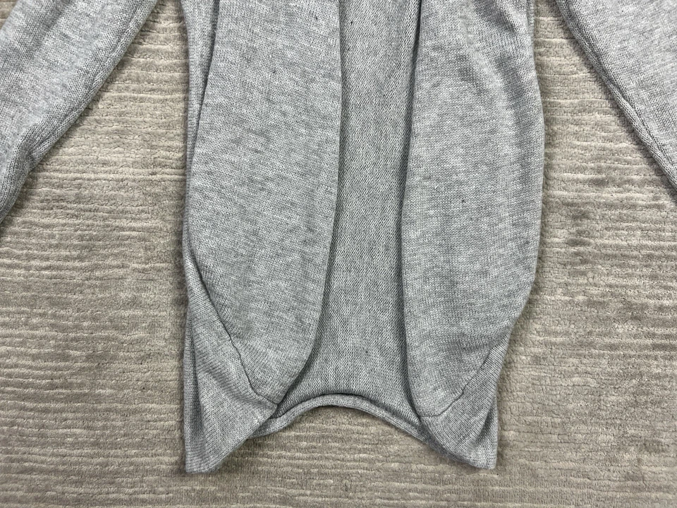 POL 毛衣女式小号灰色长袖开襟针织休闲 — 第 3/4 张图片