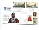 Isle of Man 1992 Myles Standish Mayflower FDC Registered Glan Maye