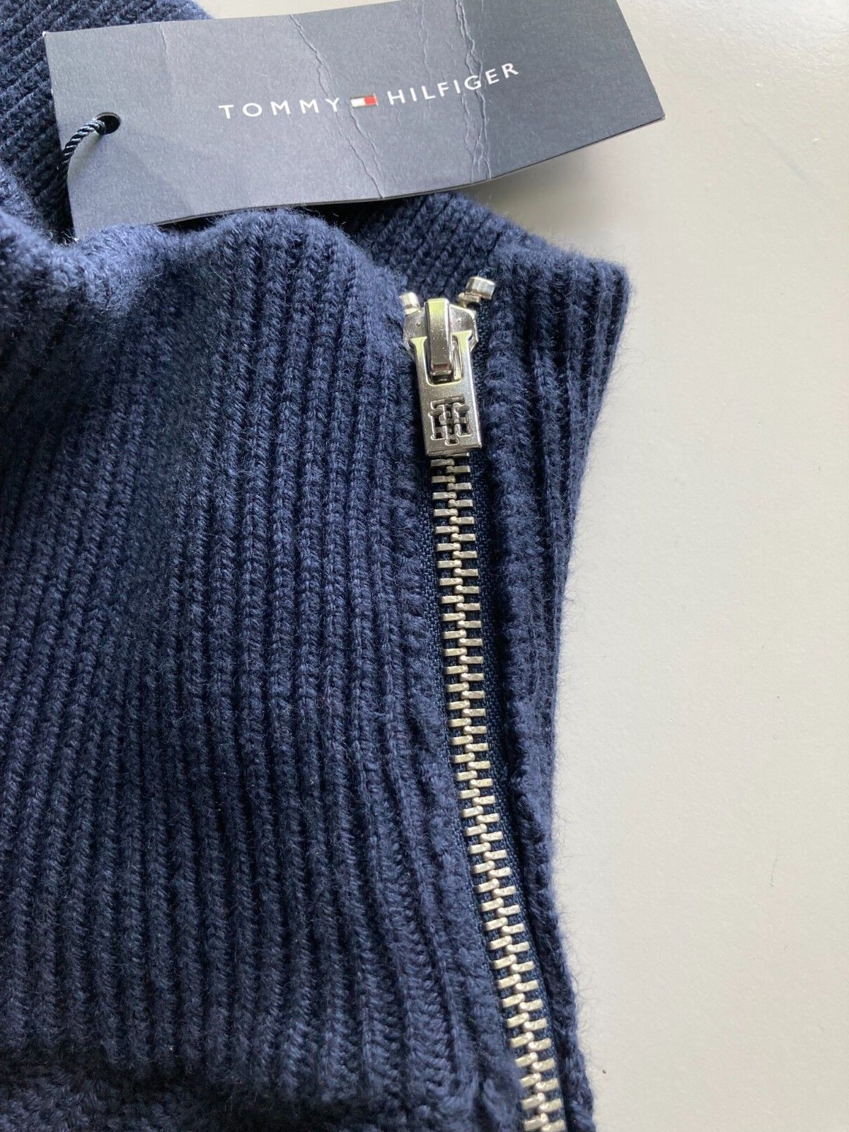 Tommy Hilfiger Women's $89 ESSENTIAL SIDE-ZIP TURTLENECK  BLUE SWEATER 2XL image 4