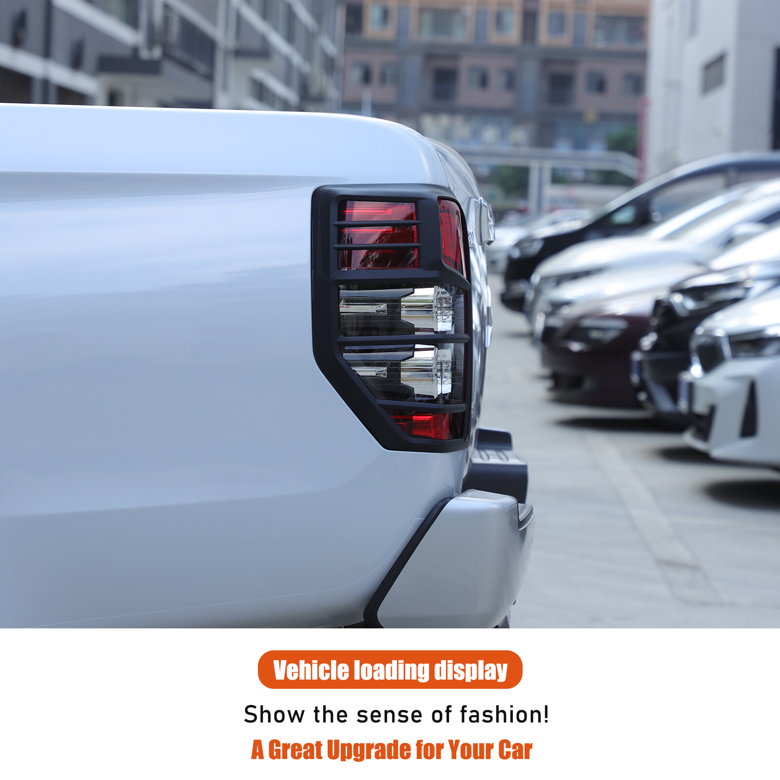 Black Rear Tail Light Guards Covers Trim For Mitsubishi L200 Triton 2019-2023