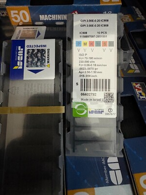 #ad GIP3.00E 0.20 IC908 ISCAR 10 PCS $111.28