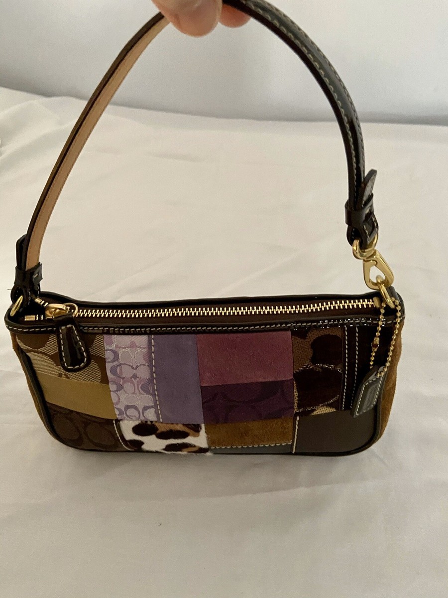 Coach Multi Color Suede Bag Pouch Set