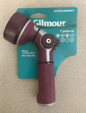 Gilmour 03-054309 Eggplant 7 Pattern Thumb Actuated Metal Watering Nozzle