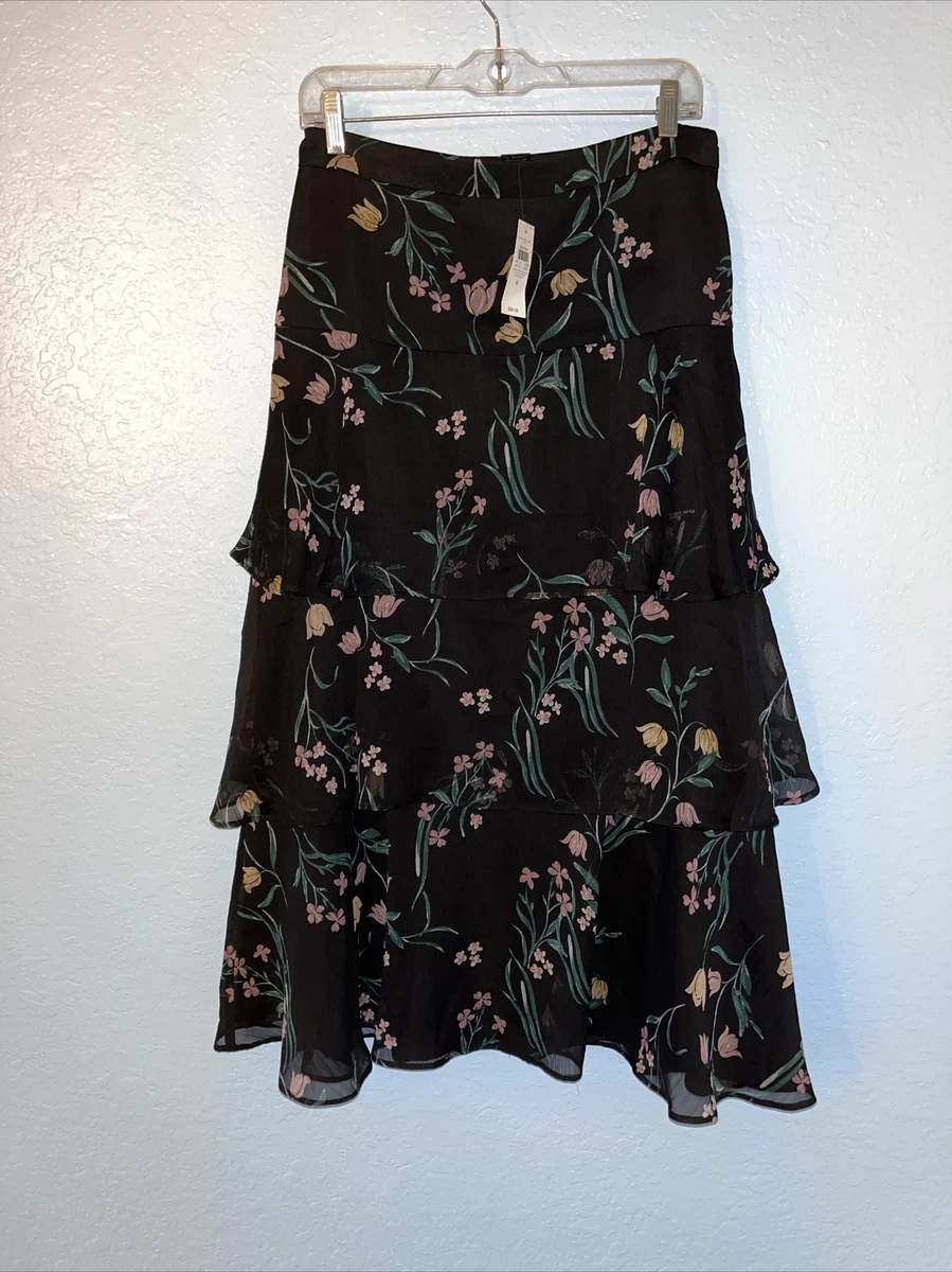 Maxi floral cheap tiered skirt
