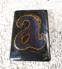 Vintage Belt Buckle Initial A Monogram COPPER back 3.75" x 2.75" approximately