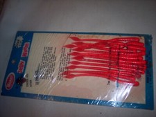 Manns 4" Jelly Worm 12 PK Worms Baby Snake Worm Raspberry  Worm Discontinued