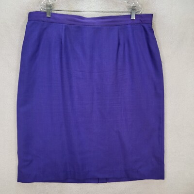 Vtg Counterparts II Purple Maximalist Straight Pencil Womens Skirt Plus Size 2X