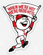 Cincinnati Reds Red Hot STICKER - MLB Premium Vinyl OHIO BASEBALL De La Cruz