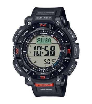 Casio Pro Trek PRG-340-1ER Solaruhr Silikon Schwarz Sub 100mt