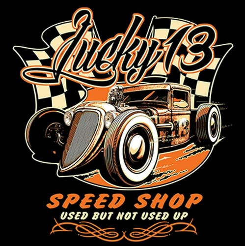 LUCKY 13 SPEED SHOP HOT ROD RAT ROD T 