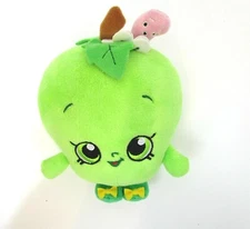Apple Blossom Shopkins Green Worm 7" Toy Stuffed Licensed Kids Girls Plush EUC