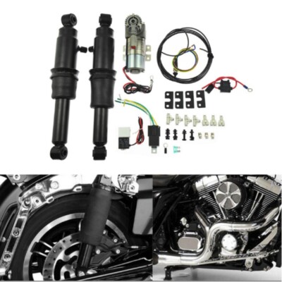 Rear Air Ride Suspension Kit Fit For Harley Touring Road King Street Glide 94-18