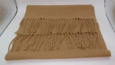 V FRAAS CASHMINK Scarf Beige Solid Pattern Size 11 x 50 Made in Germany