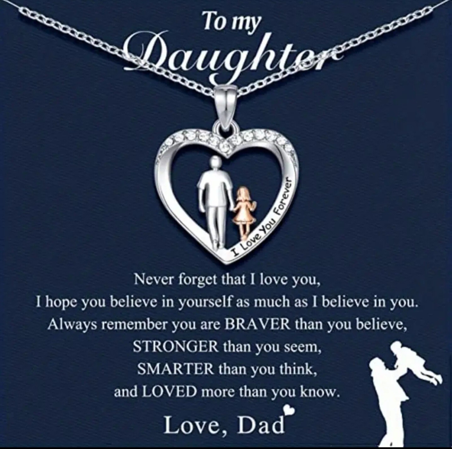 Daughter Necklace from Dad Father to Daughter Necklace Gifts Daughter ...