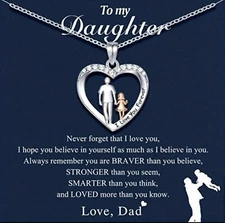 Daughter Necklace from Dad Father to Daughter Necklace Gifts Daughter ...